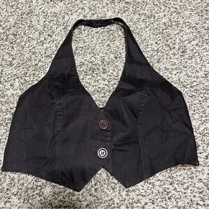 (NWOT) Tempted Elegant  Brown Halter Vest Sz L